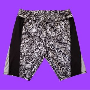 Athletic Floral High Rise Bike Shorts